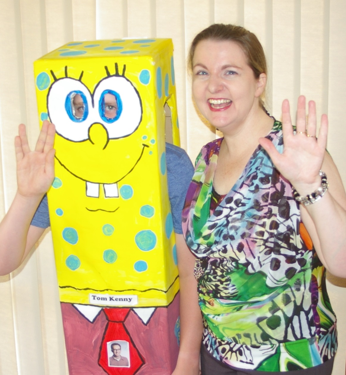 Cherie Curtis with SpongeBob SquarePants